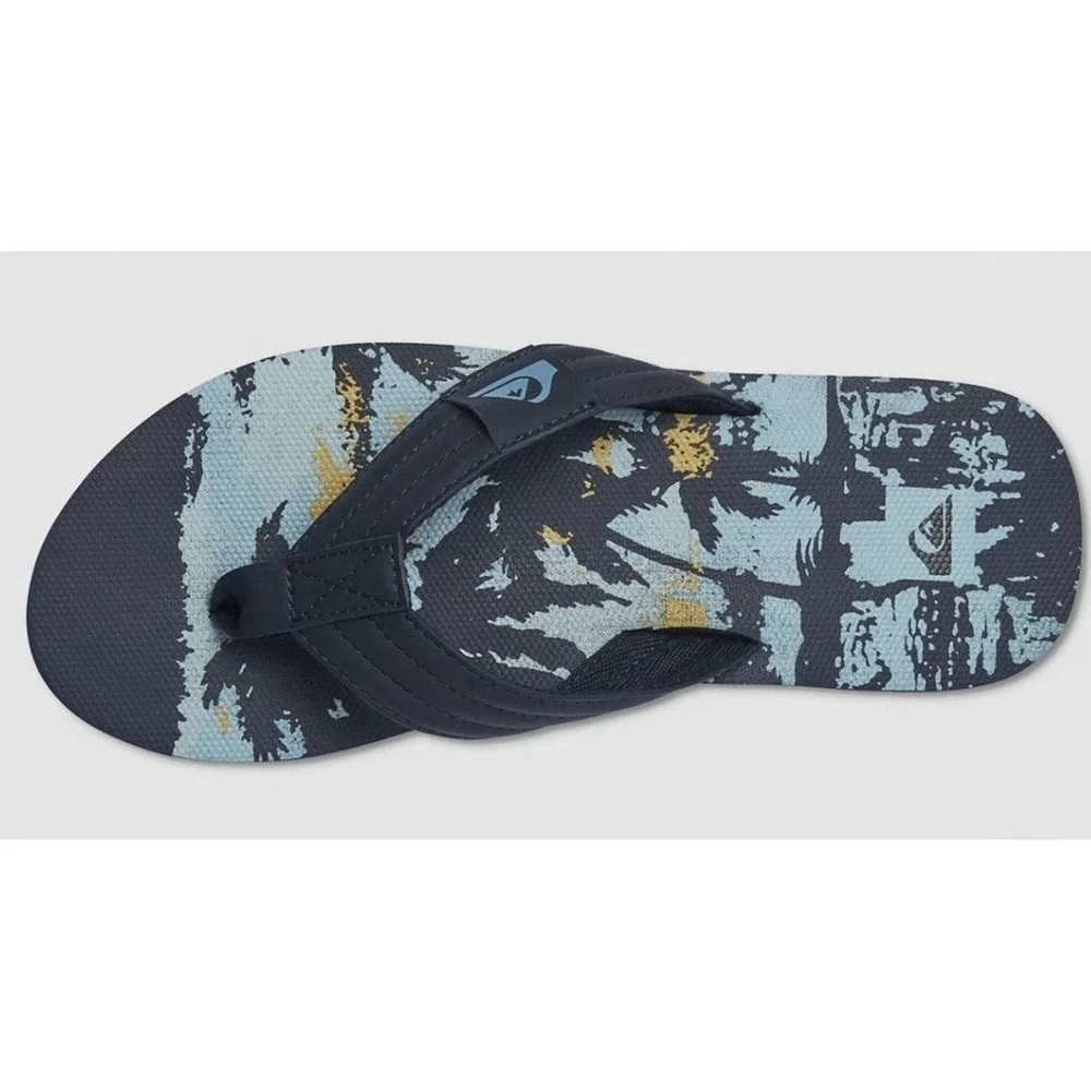 Quiksilver Foundation Sandals / Flip-Flops - NWT Mens 13 Navy Blue Comfortable